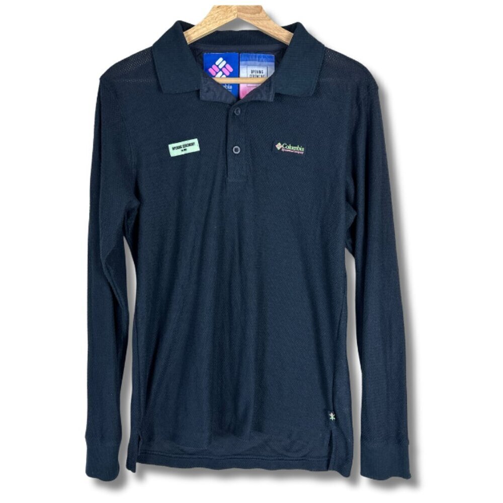 Opening Ceremony x Columbia Men’s Small Long Sleeve Polo Pullover Stretch Black